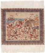 Silk Hereke Signed Carpet with Hunting Design - Pure Luxury, Nieuw