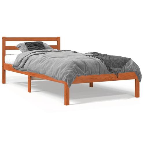 Bedframe 90x190 Wasbruin Grenen - OP = OP - Kwaliteit!, Huis en Inrichting, Slaapkamer | Bedden, 90 cm, 190 cm of minder, Bruin