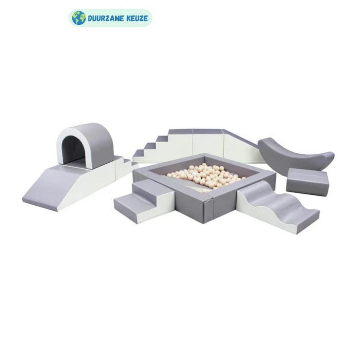 Foam blokken party set XXL in grijs-wit – stijlvol en tij., Kinderen en Baby's, Speelgoed | Educatief en Creatief, Nieuw, Ophalen of Verzenden