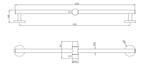 Wiesbaden chroom messing glijstang+glijstuk rond 650mm, Doe-het-zelf en Verbouw, Sanitair, Ophalen of Verzenden, Nieuw