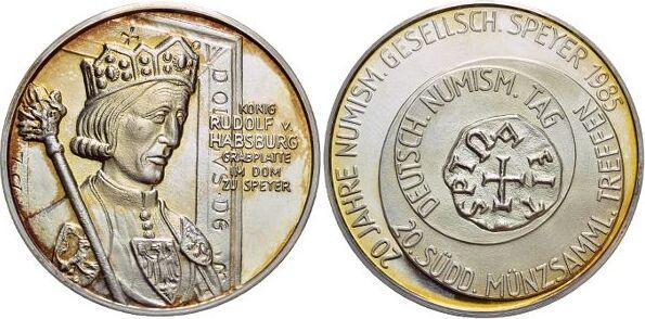 Ar-medaille 1985 Speyer-stadt, Postzegels en Munten, Penningen en Medailles, Verzenden