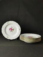 Meissen - Rosa rossa - 6 Piatti D. 24,5 cm - XX secolo -