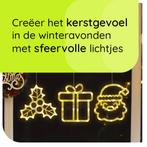 Kerstverlichting Raam Kerstman Gezicht + Kerstcadeau +, Diversen, Kerst, Verzenden, Nieuw
