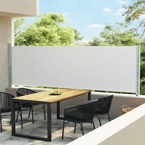 vidaXL Tuinscherm uittrekbaar 140x600 cm crème, Tuin en Terras, Zonneschermen, Nieuw, Verzenden