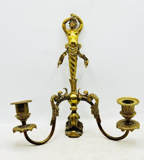 Wandlamp - Verguld brons - Triton, Antiek en Kunst, Antiek | Overige Antiek