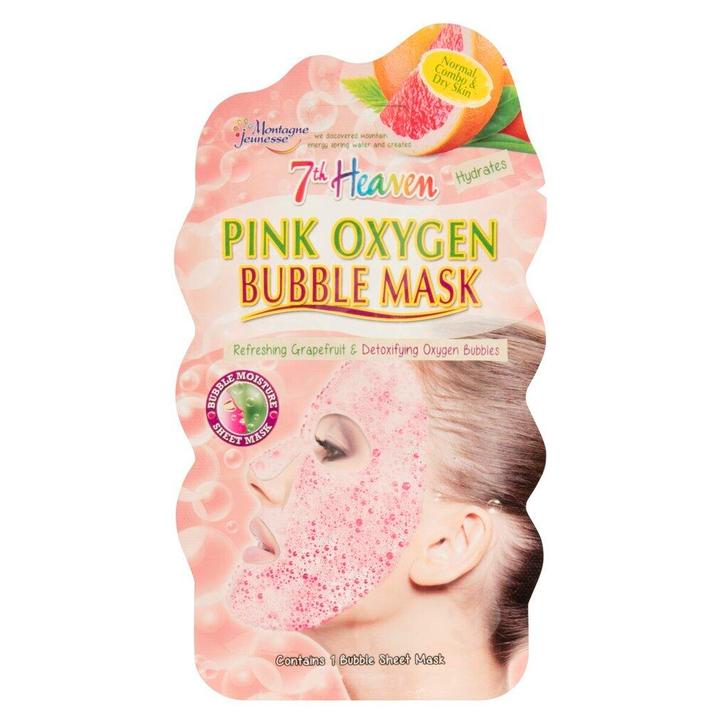 Montagne Jeunesse 7th Heaven Pink Oxygen Bubble Sheet Mask, Sieraden, Tassen en Uiterlijk, Uiterlijk | Gezichtsverzorging, Nieuw