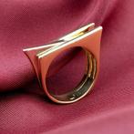 Bicolor gouden ring, Sieraden, Tassen en Uiterlijk, Ringen, Gebruikt, Overige kleuren, Ophalen of Verzenden, 17 tot 18