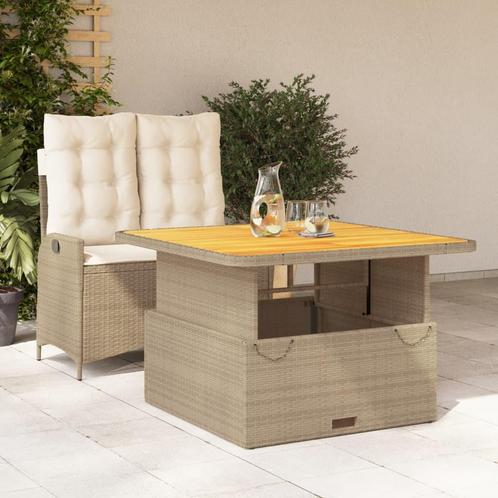 vidaXL 2-delige Tuinset met kussens poly rattan beige, Tuin en Terras, Tuinsets en Loungesets, Tuinset, Nieuw, 2 zitplaatsen, Rotan