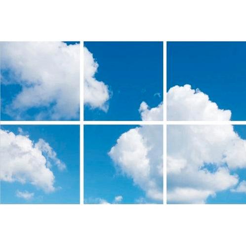 Wolkenplafond | Fotoprint | verdeeld over 6 panelen, Zakelijke goederen, Kantoor en Winkelinrichting | Kantoormeubilair en Inrichting