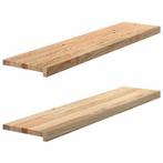 vidaXL Vensterbanken 2 st onbehandeld 110x25x2 cm massief, Verzenden, Nieuw