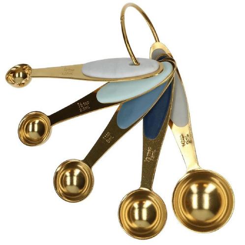 Wilton Maatlepels Goud Set/5, Hobby en Vrije tijd, Taarten en Cupcakes maken, Nieuw, Verzenden