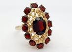 Ring - 18 karaat Geel goud Granaat, Sieraden, Tassen en Uiterlijk, Ringen, Nieuw