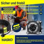MASKO® Kabelhaspel, 40 m, verlengkabel met geaarde stopconta, Verzenden, Zo goed als nieuw