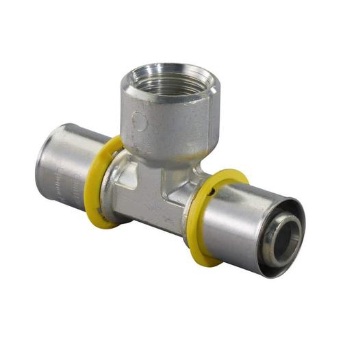 Uponor MLC G gas plus perskoppeling T-stuk 25 x 1/2 x 25, Doe-het-zelf en Verbouw, Buizen en Afvoer, Ophalen of Verzenden