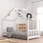vidaXL Kinderbedframe massief grenenhout wit 90x200 cm, Verzenden, Nieuw