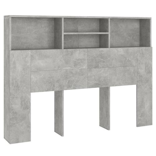 Hoofdbordkast 140cm Grijs - Retourdeal! 47% Korting, Huis en Inrichting, Slaapkamer | Bedden, 140 cm, Grijs, Nieuw, Hout, Ophalen of Verzenden