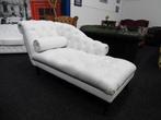 Chesterfield Chaise Longue   Wit Lederen Chesterfield Daybed, Chesterfield, Leer, Zo goed als nieuw, Ophalen