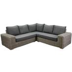 Queen hoek loungeset 3 delig grijs wicker, Tuin en Terras, Tuinsets en Loungesets, Ophalen of Verzenden, Nieuw, Wicker
