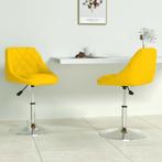 vidaXL Eetkamerstoelen draaibaar 2 st fluweel mosterdgeel, Huis en Inrichting, Stoelen, Verzenden, Nieuw