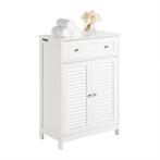 Tweedekans | SoBuy Badkamerkast - Lade en 2 Deuren - MDF -, Huis en Inrichting, Woonaccessoires | Spiegels, Ophalen of Verzenden