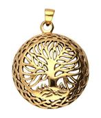 Bronzen Levensboom bol rond kettinghanger, Sieraden, Tassen en Uiterlijk, Kettinghangers, Nieuw, Verzenden