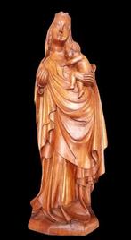 sculptuur, Maria beeld met Jezuskind en appel - 48.5 cm -, Antiek en Kunst