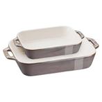 Staub Ovenschalen Set – Grijs – 2 stuks, Verzenden, Nieuw