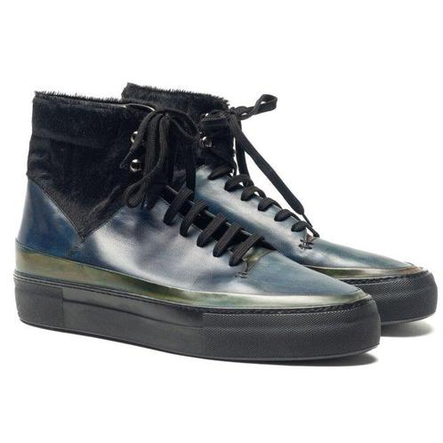 SILVANO LATTANZI - Horse leather High-Top Sneaker Patina -, Kleding | Heren, Schoenen