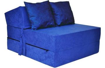 Logeermatras Blauw Opvouwbaar - Tweedekansje - Sofa Funct... beschikbaar voor biedingen