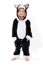 Onesie Zwarte Kat Pak 140-146 Poezenpak Kostuum Zwart Kinder, Ophalen of Verzenden, Nieuw