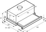 Inventum AKV6004ZWA - Vlakscherm afzuigkap - 60 cm - 325, Witgoed en Apparatuur, Afzuigkappen, Verzenden, Zo goed als nieuw