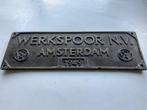 Werkspoor Amsterdam - Treinbord (1) - brons of messing