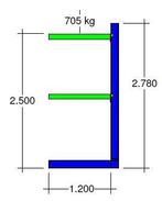 OHRA draagarmstelling *AANBIEDING* 2,7 m hoog met 3 niveaus, Ophalen of Verzenden