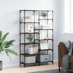 vidaXL Boekenrek 100x32x170 cm bewerkt hout en ijzer bruin, 100 tot 150 cm, Verzenden, Nieuw, 150 tot 200 cm