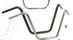 1 INCH Ape Hanger zwart 12 INCH, Nieuw