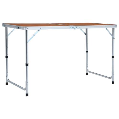 vidaXL Campingtafel inklapbaar 120x60 cm aluminium, Caravans en Kamperen, Kampeermeubelen, Nieuw, Verzenden