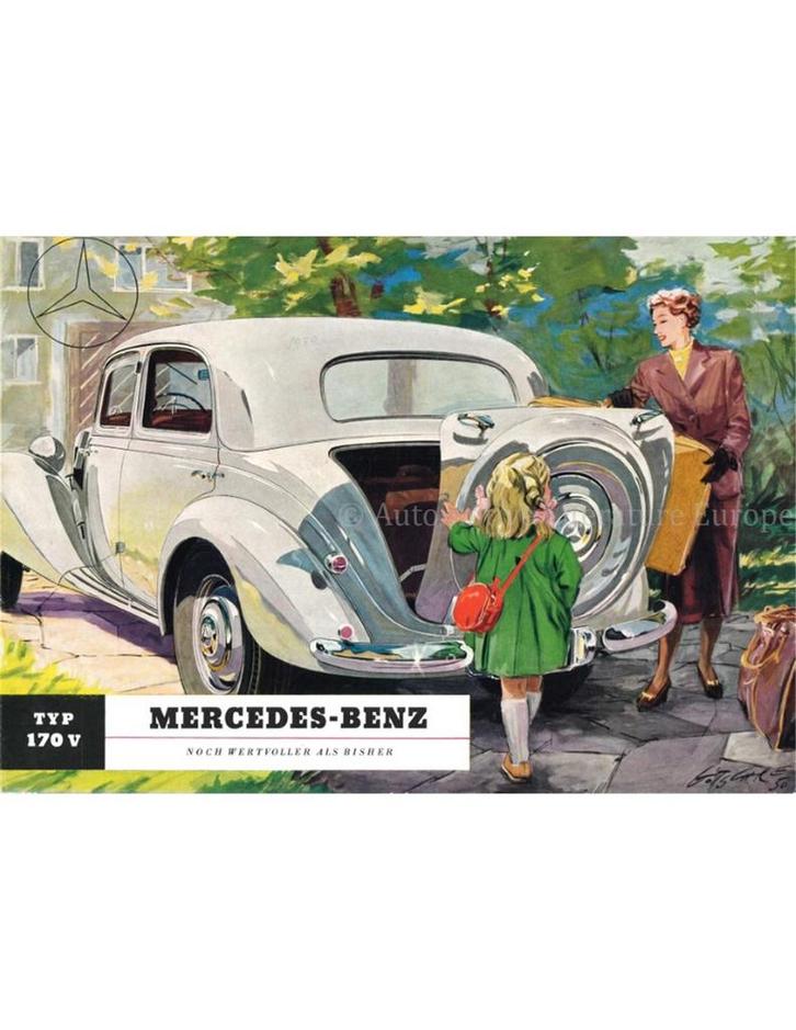 1950 MERCEDES BENZ 170 V BROCHURE DUITS, Boeken, Auto's | Folders en Tijdschriften