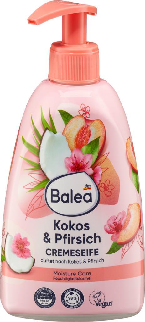 Balea Crème Zeep Perzik & Kokos in pompje, 500ml, Sieraden, Tassen en Uiterlijk, Uiterlijk | Lichaamsverzorging, Verzenden
