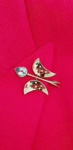 Broche - 18 karaat Witgoud - 15.42ct. tw. Topaas - Diamant, Sieraden, Tassen en Uiterlijk, Antieke sieraden