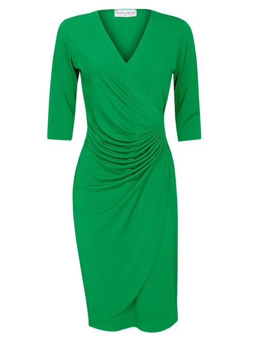 Jurk Geplooid Effen Groen, jurk casual groen, Kleding | Dames, Jurken, Verzenden