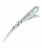Haarspeld Duckklem Opengewerkt Glitter 13cm Zilver, Nieuw