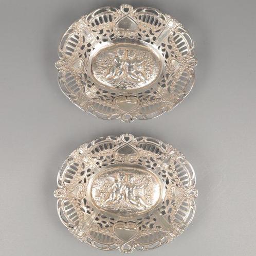 J.L. Hultman - Bonbon mand (2) - .800 zilver, Antiek en Kunst, Antiek | Goud en Zilver