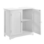 Vintage wastafelonderkast badkamermeubel 60x60x30 cm wit