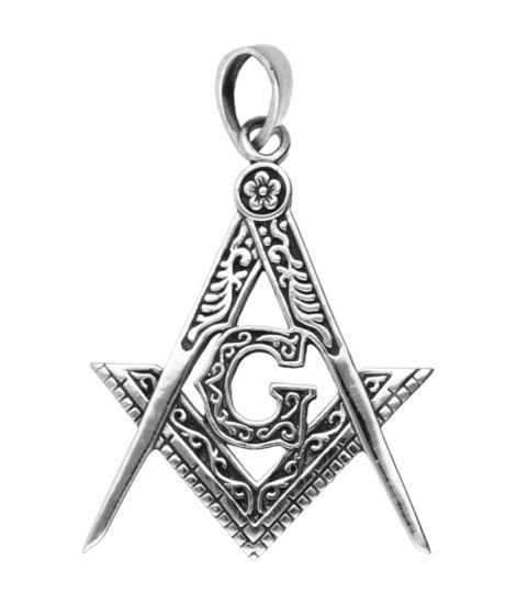Zilveren Vrijmetselarij groot ketting hanger, Sieraden, Tassen en Uiterlijk, Kettinghangers, Verzenden