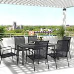 Tuintafel Uitgebreid Aluminium 160/220x90 Cm Weerbestendig B, Verzenden, Nieuw