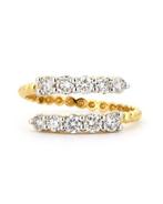 Statement ring - 14 karaat Geel goud - 0.63ct. tw. Diamant