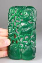 Hanger Chinese plaat - Fruit - Glas dat lijkt op jadeïet -