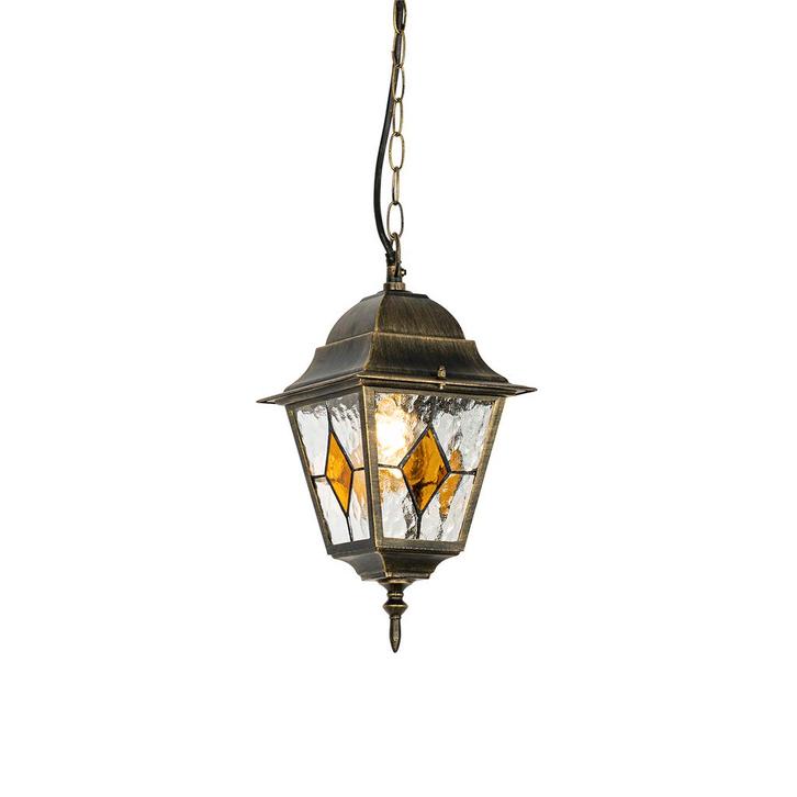 Vintage buiten hanglamp antiek goud - Antigua, Tuin en Terras, Buitenverlichting, Nieuw, Minder dan 50 watt