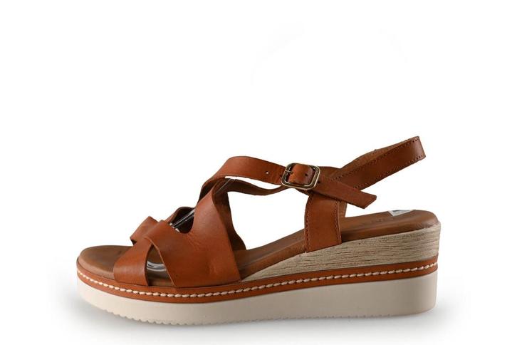 Lina Locchi Sandalen in maat 39 Cognac, Kleding | Dames, Schoenen, Overige kleuren, Zo goed als nieuw, Sandalen of Muiltjes, Verzenden
