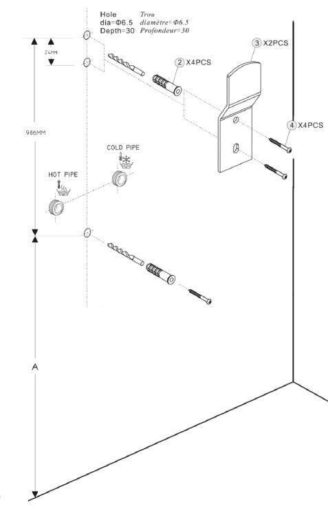 Wiesbaden Erie RVS douchekolom + therm.kr. 1480x220, Doe-het-zelf en Verbouw, Sanitair, Ophalen of Verzenden